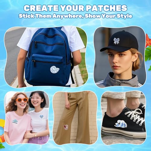 FeinKulturia Parches termoadhesivos, 24 piezas, parches bordados para niños y adultos, para coser o planchar para pantalones, agujeros, vaqueros, camisetas, bolsos, sombreros, zapatos, accesorios de