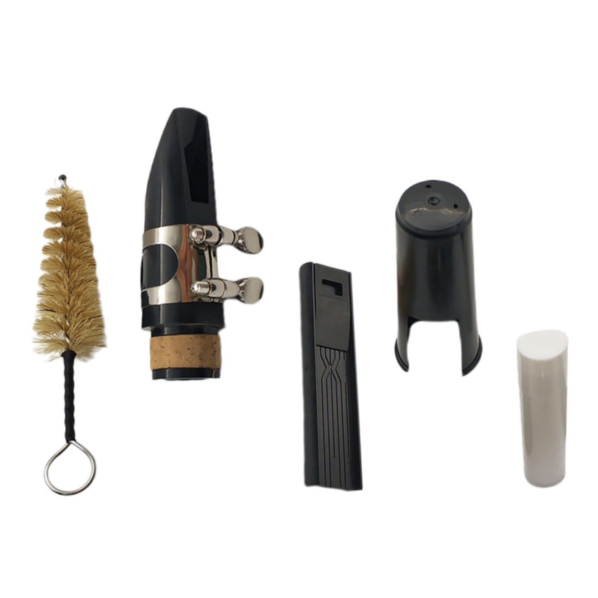 Wakauto Clarinet Reed Clip Cork Paste Brush Set Replacement Parts for Clarinet for Students Beginners
