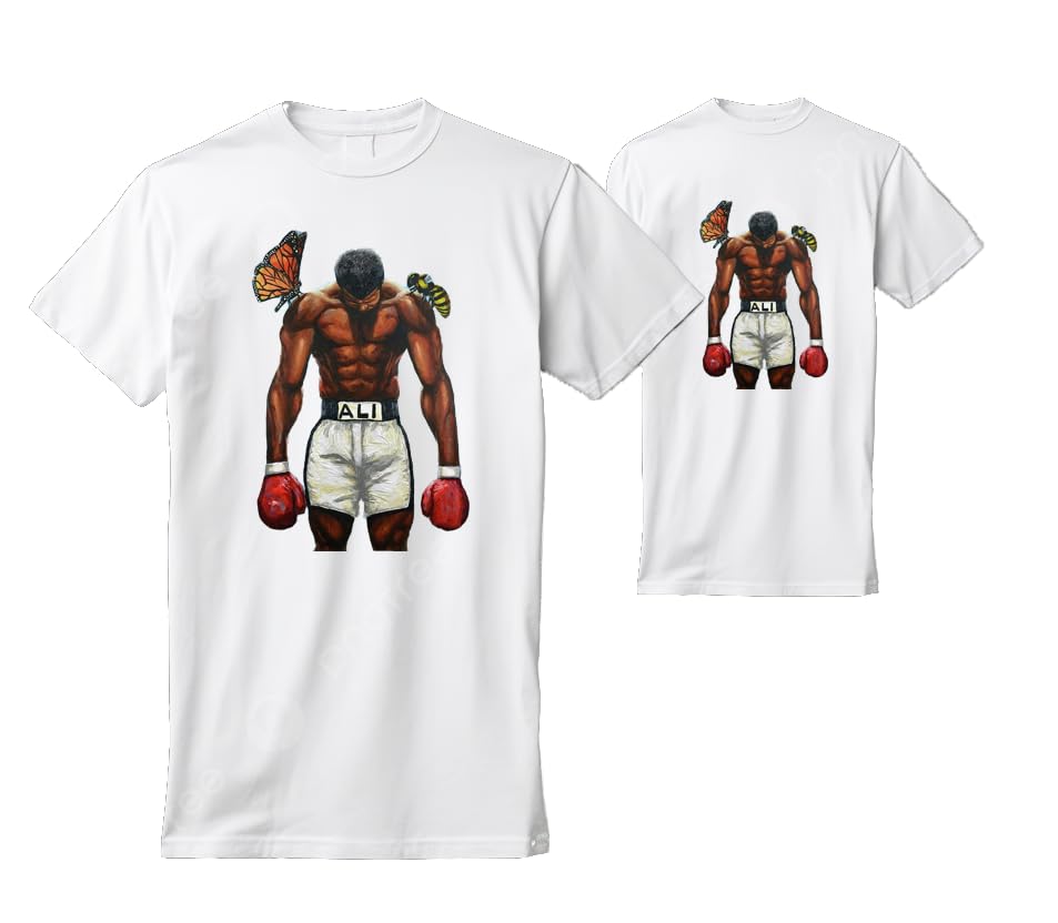 GenericBoxing Fashion Sports T-Shirt - Ali Inspired Design, Breathable Tiny Dotted Fabric for Enhanced Air Circulation, Comfortable and Stylish Training Wear for Boxing Enthusiasts and Athletes