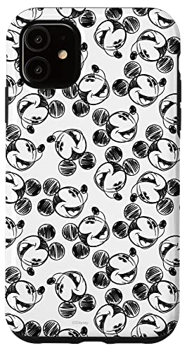Coque iPhone 11 Mickey Mouse Disney noir et blanc protection antichoc fine