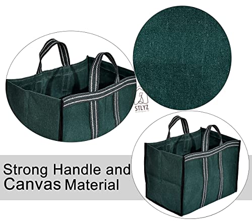 Image of Large Heavy Duty Canvas Grocery Bag (Thela) | Reusable Shopping Tote Bag for Vegetables, Groceries & Lunch Carry | Durable Cloth Market Bag with Strong Handles for Daily Use | 17x8x13.5 Inch