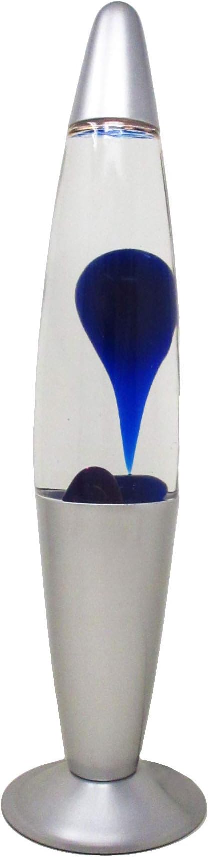 Lava Lamp Peace Motion Rocket Mood Light (Blue Lava Clear Liquid)