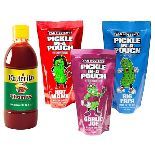 TLT FOODS - Pack Chilerito Salsa Chamoy + Pepinillo encurtido Van Holten's (L - Ajo/Chile/Eneldo)