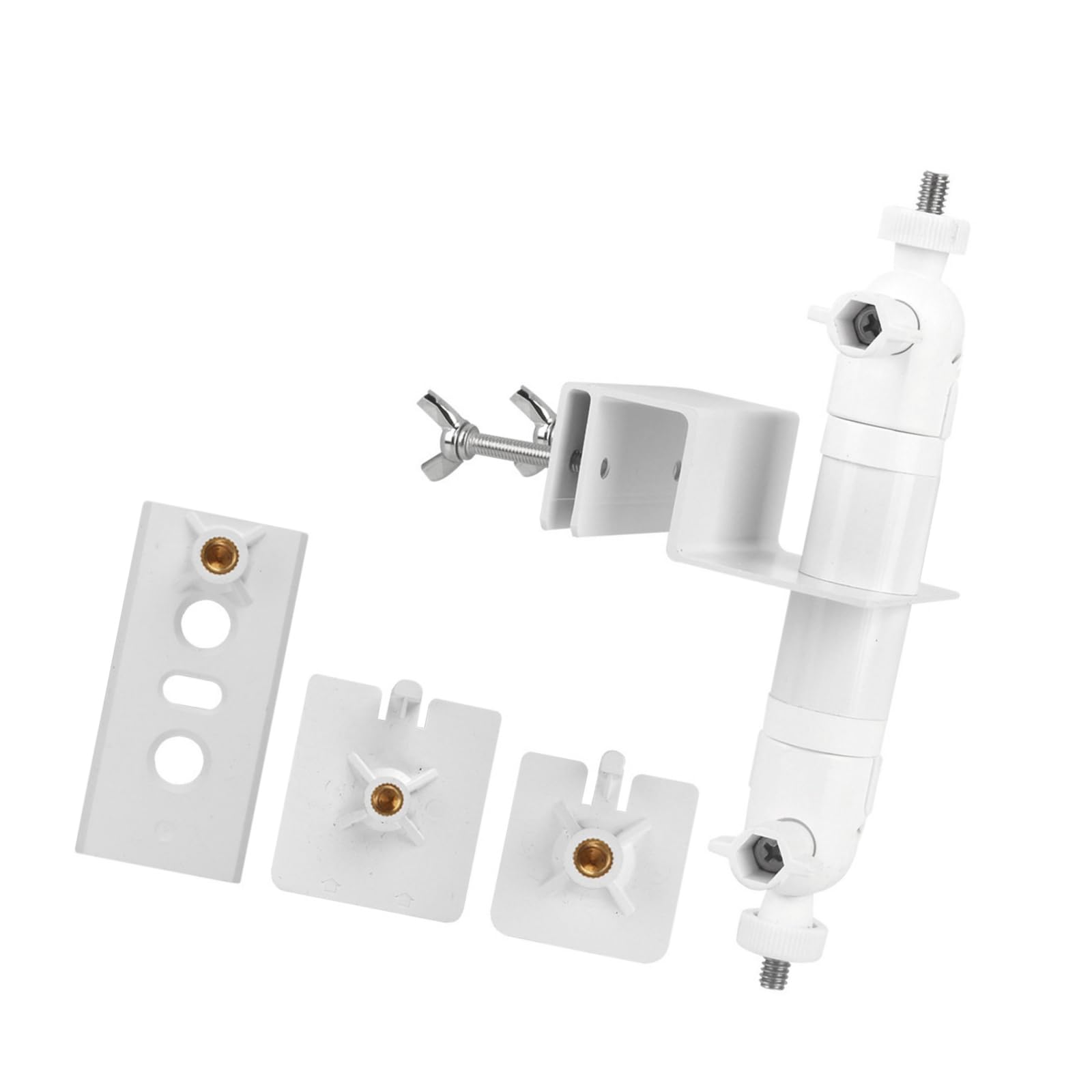 Gutter Mount Bracket for Outdoor Security Camera Multiple Angled Rotation Construction Heavy Duty Gutter Camera Bracket Double Adjustable Heads Full Ranging Motion Detection for Multiple Solar Brands