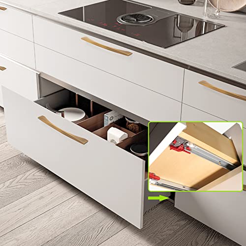 10 Pairs Gobrico Soft Close Under Mounting Drawer Slides 21", Full Extension Concealed Drawer Glides with Locking Device, Rear/Bottom Mounted Cabinet Drawer Runners, Bulk Pack - Image 4
