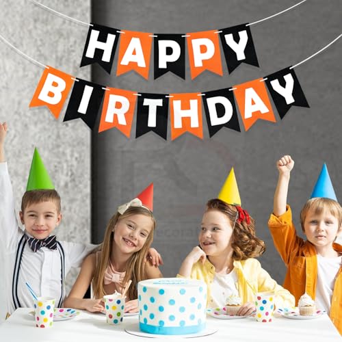 Image of Rozi Decoration Happy Birthday Banner Decoration Items for Kids, Boy, Girl Bday Party Decor | Basketball Theme Birthday Banner | Halloween Theme Decoration Pack of 1 Pcs
