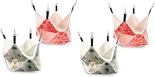 Ipetboom 4 Pçs Rede Chinchila Gaiola Acessórios Acessórios Gaiola De Rato Brinquedo Hamster Furão Gaiola Hamster Dormir Acessórios Gaiola Hamster Acessórios Gaiola Para Animais De