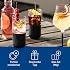 Villeroy & Boch Manufacture Rock Collection Longdrink Glass Set, Set of 4, Crystal Glass with Matte Black Base, Made in Europe, Capacity 10 oz