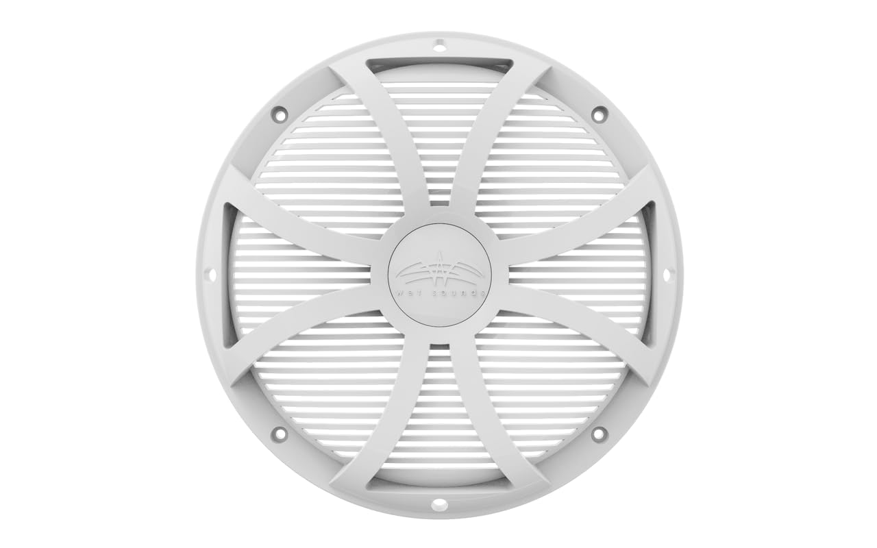 Wet Sounds REVO 12 SW-W Grill White SW Closed Style Grill for The REVO 12 Inch LED Marine Subwoofer