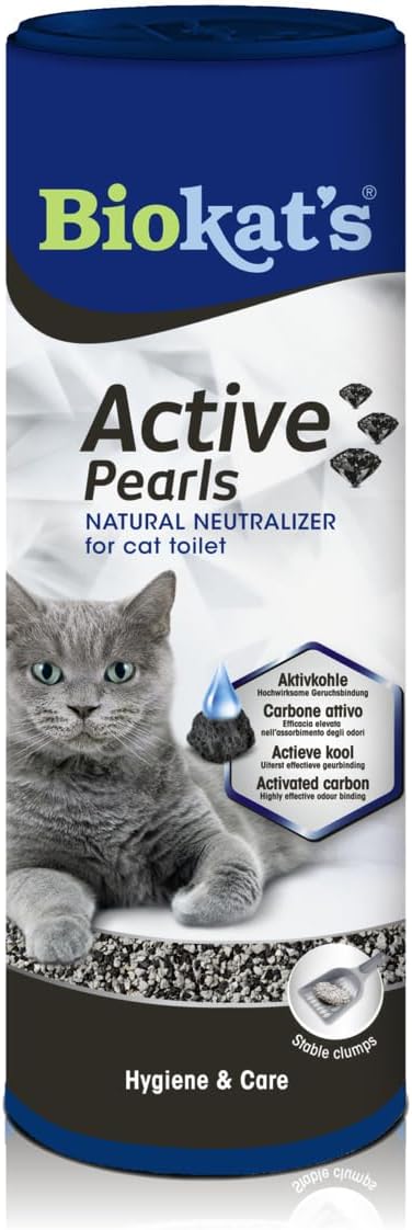Biokat's Active Pearls - Litter Additive with Activated Carbon Improves Odour Retention and Absorbency of Cat Litter - 1 Can (1 x 700 ml)