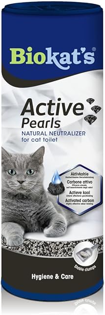 Biokatʼs Active Pearls - Dodatek do żwirku z węglem aktywnym poprawiający jego chłonność i wiązanie zapachu - 1 puszka (1 × 700 ml)