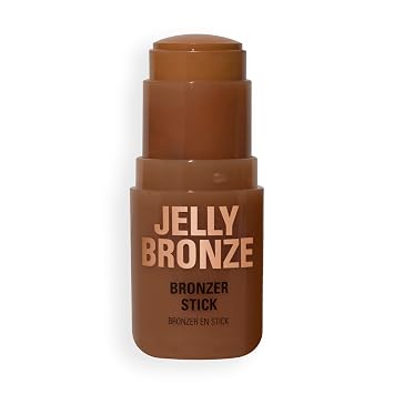 Revolution, Jelly Bronzer Tint Stick, Sheer Liquid Gel Bronzing Makeup for a Sun-Kissed Glow to Cheeks, Vegan & Cruelty-Free, Medium Sunset, 0.28 oz