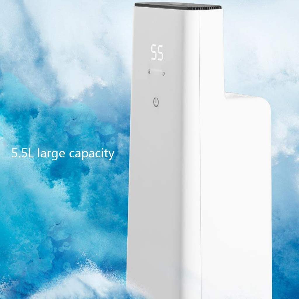 Umidificatore per Camera da Letto Riempimento Dall'Alto 5,5 L Grande capacità per Grandi Stanze Umidificatore A Ultrasuoni A Nebbia Fredda, per Casa, Soggiorno, Cameretta