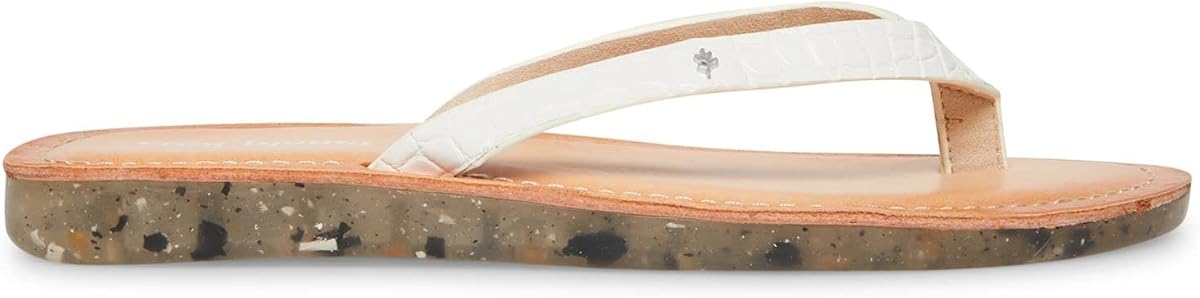 Cool Planet by Steve Madden Sandalia tipo chancla con punta redonda para mujer, color blanco, Croco Planet, 6 M