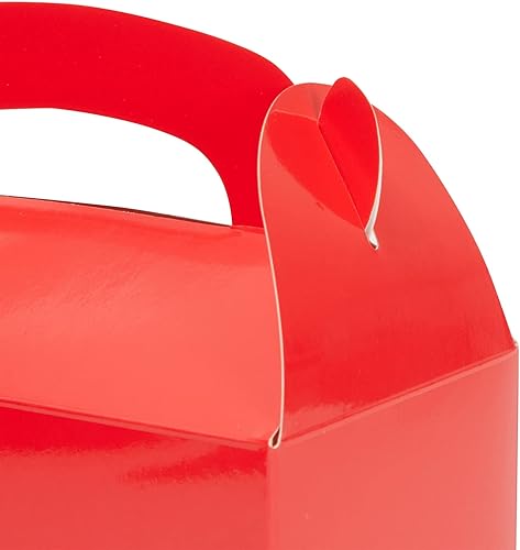 Miniatura 5 de Juvale Paquete de 24 cajas de golosinas  Cajas de dulces a dos aguas para recuerdos de fiesta, cumpleaños, bodas, baby shower (rojo, 6.2 x 3.5 x 3.6