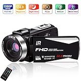 ❤1080P @ 30FPS & IR-Nachtsicht: Die LINNSE Camcorder hd fängt Ihre wundervollen Momente mit einer Auflösung von 1080P / 30FPS ein und zeigt Ihnen mit dem um 270 Grad drehbaren 3-Zoll-IPS-LCD-Bildschirm genau, was Sie filmen. Die Videokamera ist mit zwei Infrarotlampen ausgestattet, die in dunklen Umgebungen auf einer Fläche von 7 Metern ein natürliches und lebendiges Bild und Video erzeugen.
