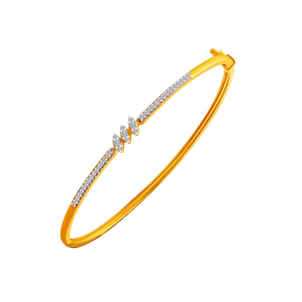 p.c. chandra jewellers 18k (750) Gold with Diamond Bangles for Women (Gold)-picture-10