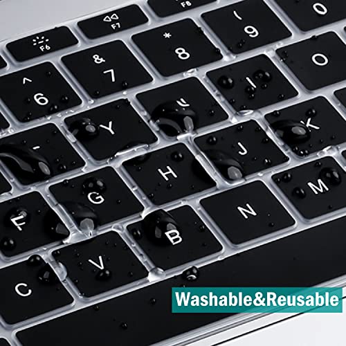 Se7Enline Compatible With Microsoft 12.4 Multi-Touch Surface Laptop Go Keyboard Cover Skin 2020 2021 2022 Soft Silicone Protector For 12.4 Inch Surface Laptop Go 1/2,Black #TOP4