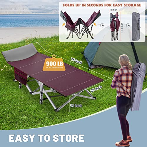 Slsy Folding Camping Cot, Folding Cot Camping Cot For Adults Portable Folding Outdoor Cot With Carry Bags For Outdoor Travel Camp Beach Vacation #TOP4