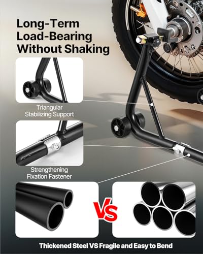 Soporte de motocicleta VEVOR con caballete delantero de 500 kg para Suzuki, Honda y Yamaha 5
