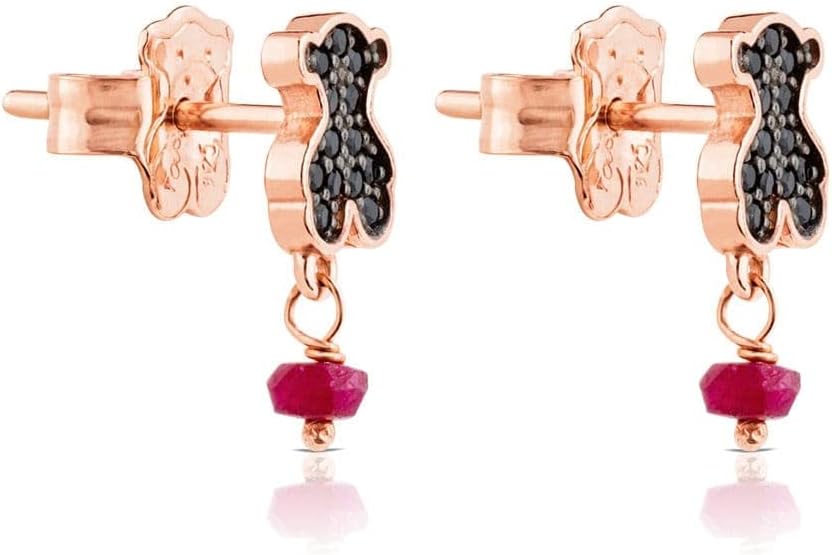 Rose Vermeil Silver Motif Earrings