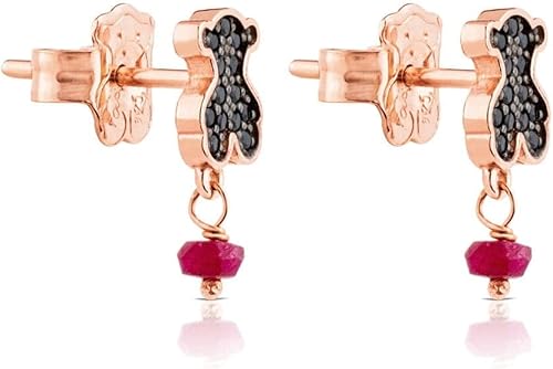 Miniatura 2 de Pendientes Motivo Plata Vermeil Rosa