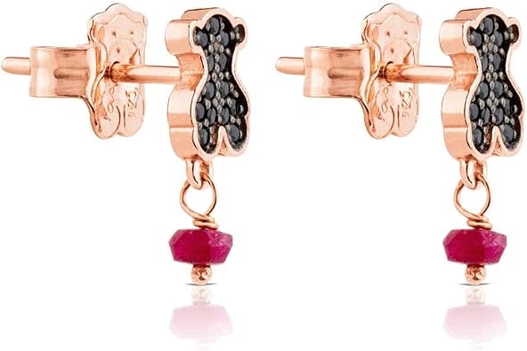 Rose Vermeil Silver Motif Earrings