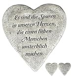 NETPROSHOP Grabschmuck Stein Herz mit liebevollem Text ca. 19 x 18 x 2,5 cm, Auswahl:Herzen