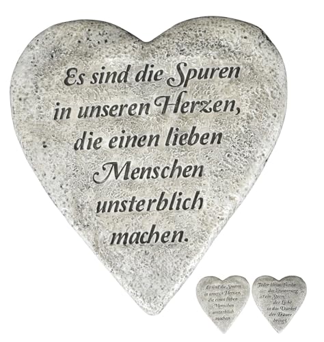 NETPROSHOP Grabschmuck Stein Herz mit liebevollem Text ca. 19 x 18 x 2,5 cm, Auswahl:Herzen