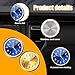 Dickno 2 PCS Stick on Dashboard Car Clock, Mini Tiny Analog Quartz Luminous Air Vent Clocks, Self Adhesive Automotive Vent Clocks Watch, Vehicle Clock for Dashboard Decoration (Blue+Golden)