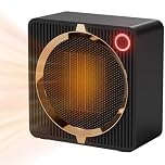 Portable Space Heater, AngKng Lightweight Small Heater for Indoor Use, 500W PTC Fast Heating Desk Electric Heaters with Overheating & Tip-Over Protection for Bedroom, Office and Indoor Use, Black