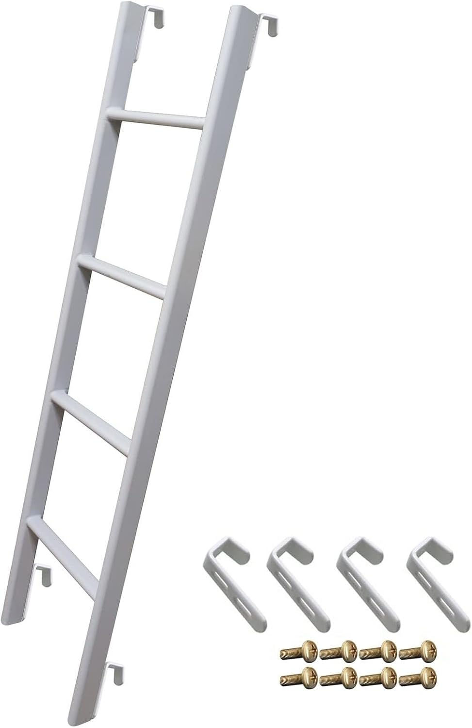 Heavy Duty Steel Hanging Ladder with Hooks, Adjustable for RV Camper Bunk Beds, 330lbs Weight Capacity