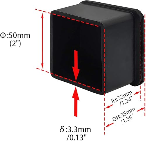 Miniatura 91 de Flyshop 8 tapas para patas de sillas de patio, de PVC, protectores de suelo cuadrados para patas de silla, fundas cuadradas para muebles, 3/4 PVC