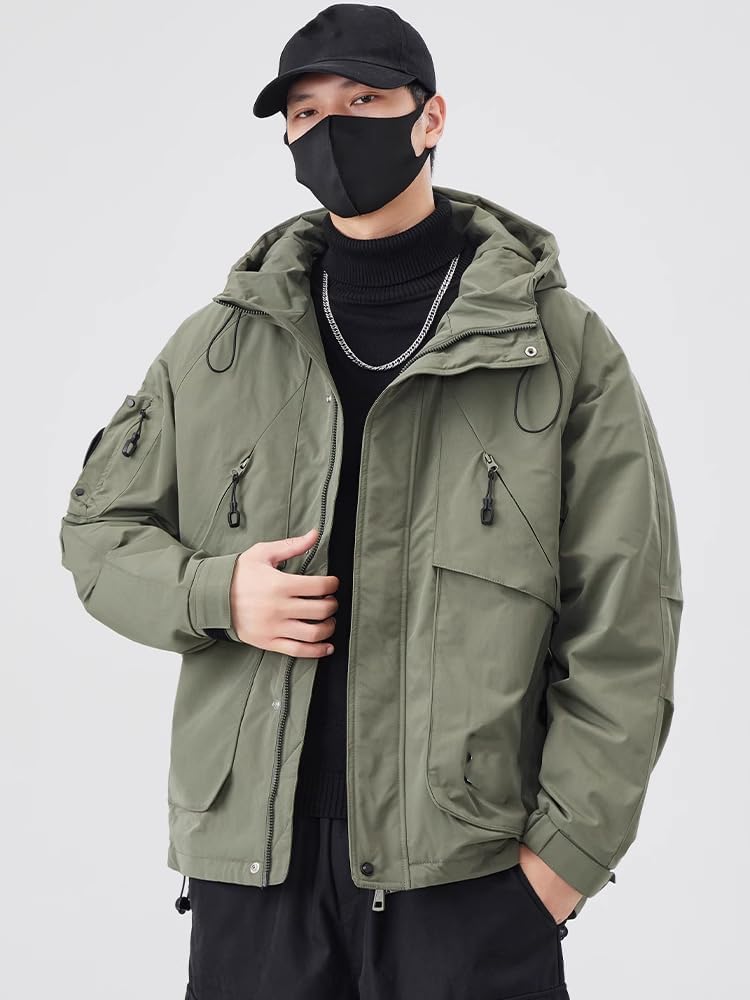 Men's Embroidery Casual Short Jacket with Lapel for Spring