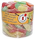 Saure zweifarbige Fruchtgummis