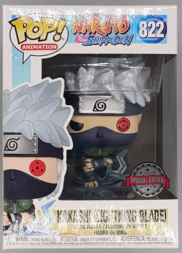 Figura Pop [Exclusivo] Naruto: Kakashi Lightning Blade (luminiscente en El Negro) [822]