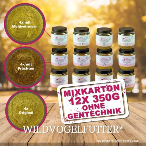 MeinWildvogel Erdnussbutter Wildvogelfutter 5kg, streichzarte Erdnusspaste, Weichfutter, Fettfutter mit Erdnüssen & Saaten, Ganzjahresfutter für Weichfresser wie zb. Meisen, Kleiber, Vorratseimer