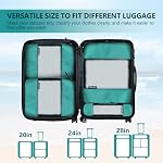 Compression Packing Cubes for Suitcases,Travel Essentials, Lightweight Luggage Organizer Bags, Travel Cubes for Carry on - Image 6