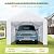 COBIZI Carport Canopy 12x20 Heavy Duty Portable Garage with Roll-Up Ventilation Windows & Doors, Removable Sidewalls Car Canopy Tent Waterproof with Built-in Sandbags for Cars, Boats, Trucks, White2