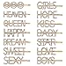 14 Pieces Rhinestone Letter Bobby Pin Sparkly Letter Hair Clip Gold Metal Hair Clips Bling Handmade Rhinestones Hair Jewelry for Women Lady