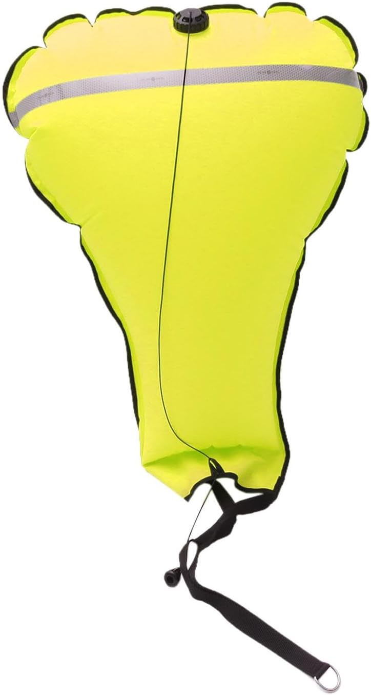 Scuba Diving Float Buoy Lift Bag, 140lb High Visibility Salvage Lift Bag for Adults, Beach, Diving, Fluorescent Yellow