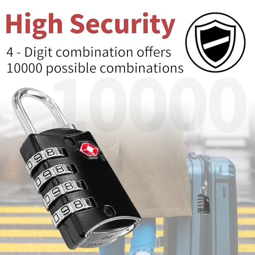 Image of Sutekus Combination Lock 4 Digit Combination Padlock Waterproof Resettable Lock for School Gym Sports Locker, Fence, Toolbox, Case, Hasp Cabinet Storage, 2Pack (Short Shackle)