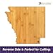 Totally Bamboo Destination Arkansas State Shaped Cutting Board, Charcuterie and Cheese Serving Board – Arkansas Gift for Home Décor or Everyday Kitchen Use