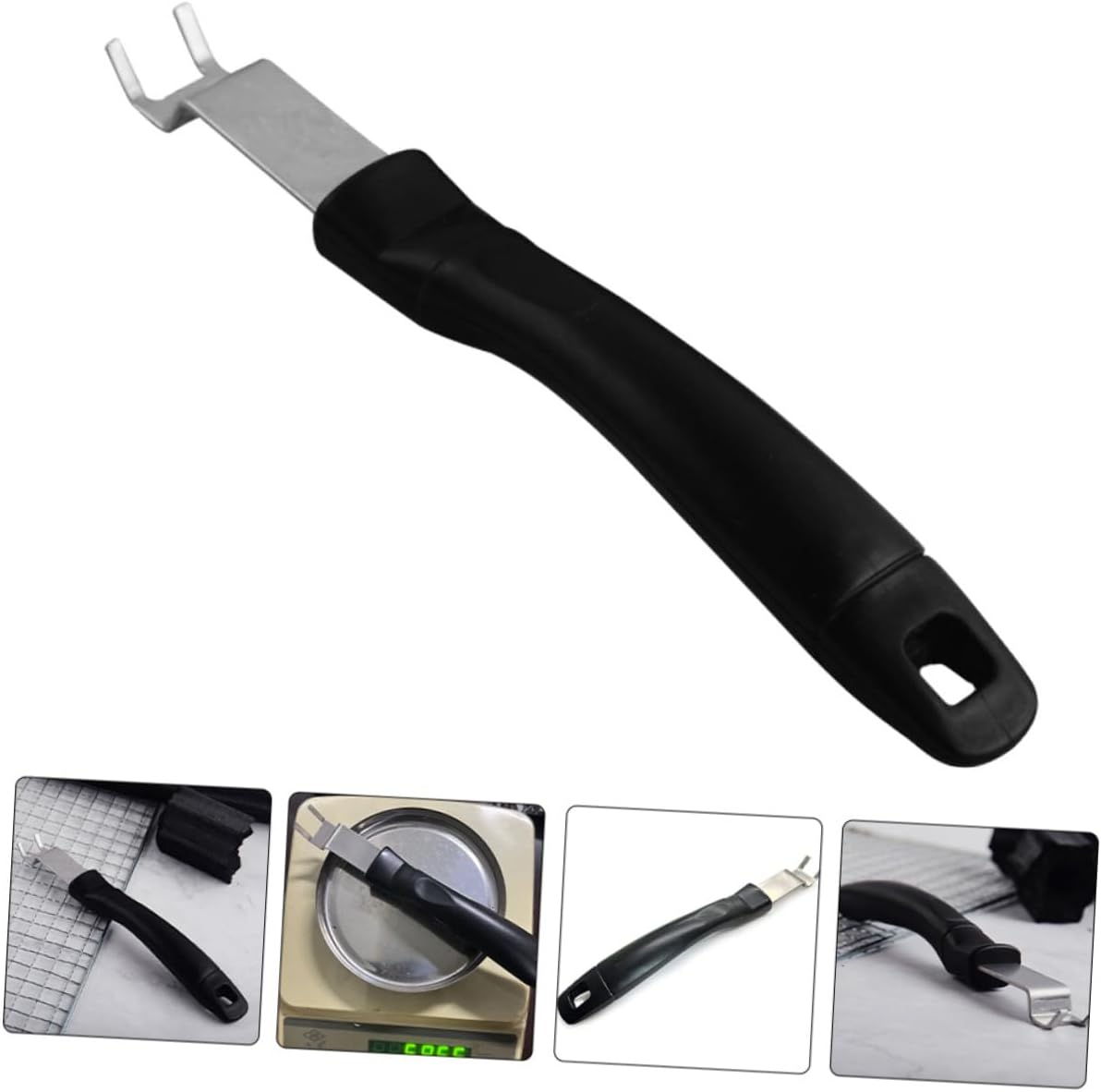 Unomor 4pcs Grill Grate Lifter Tool Stainless Steel with Long Handle