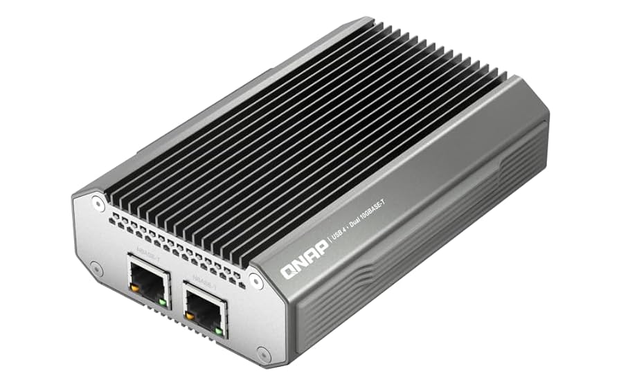 QNAP 10Gbps イーサネットアダプター QNAP、Mac / Windows 向けUSB 4 Type-C to 10GbEネットワーク