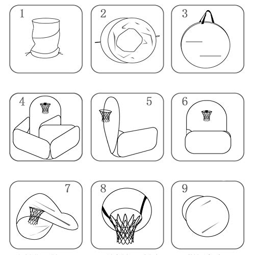 LOJETON Kids Play Tent, Tunnel & Ball Pit with Basketball Hoop for Boys, Girls and Toddlers-Indoor / Outdoor Playhouse