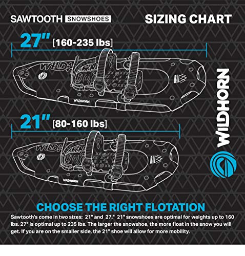 Wildhorn Outfitters Sawtooth Snowshoes for Women, Mens, and Youth. Fully Adjustable Snowshoes Bindings, Lightweight Material, Hard Pack Grip Teeth - Thumbnail 6
