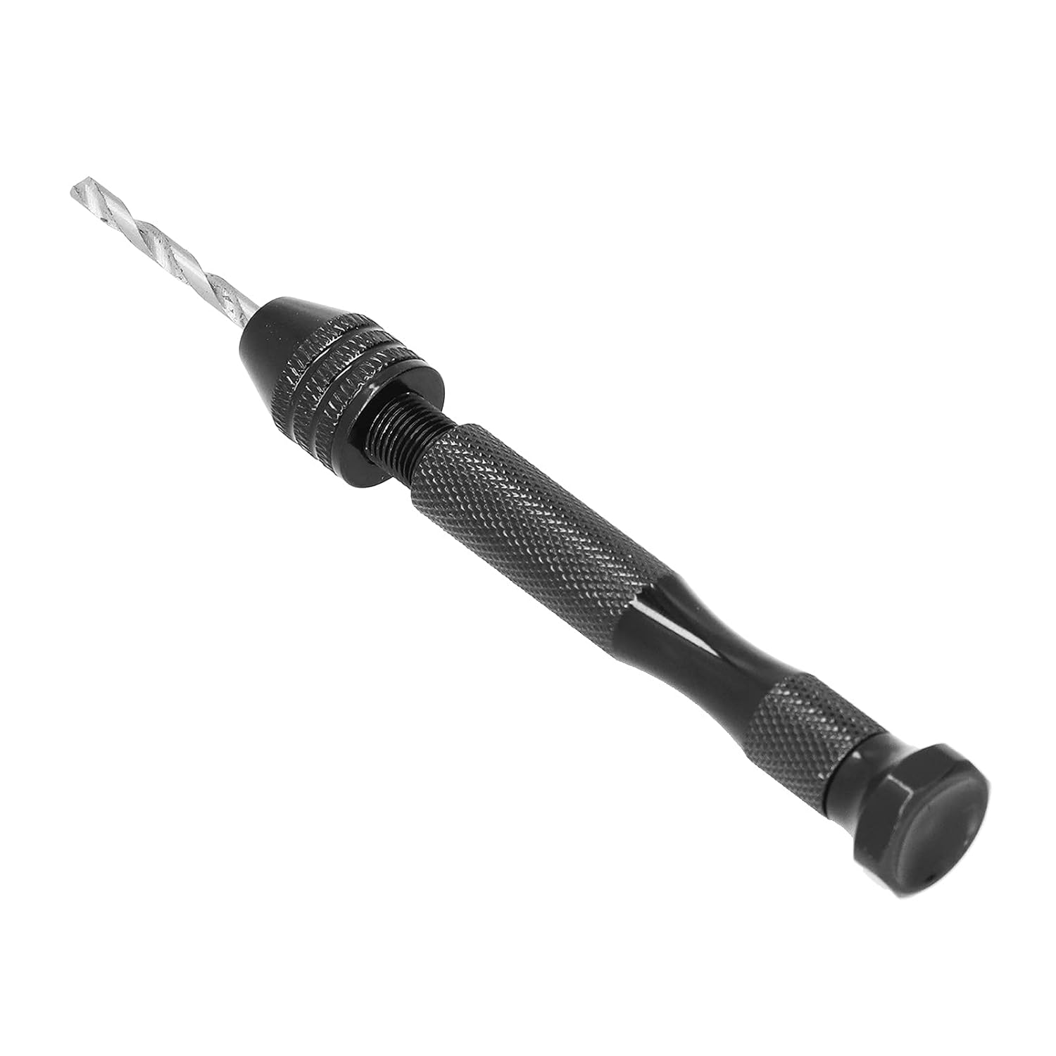 Hand Twist Drill Set Pin Vise Manual Drilling Carving Puncher Black with 46Pcs Bit Tweezers for Wood Resin Jewelry Walnut DIY