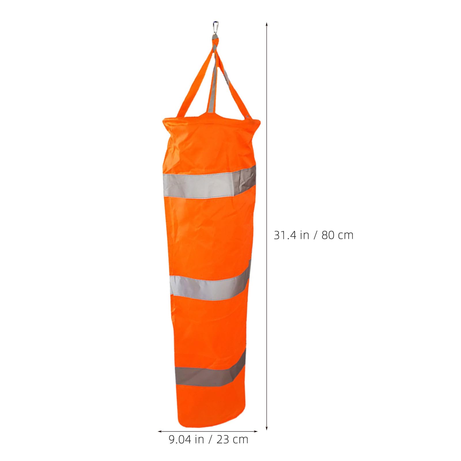Toyvian 4 Stück Windsack aus Oxford Stoff in Orange mit Verbesserter Sichtbarkeit und Tragbarem Design für Garten und Außendekoration