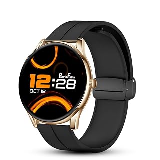 PunnkFunnk Glavito Round Dial Smartwatch 1.49" AMOLED Display, 100+ Sports Modes, IP67, Health Tracking, Bluetooth Calling, Crown Control, 100+ Watch Faces for Men & Women (Magnetic Black)